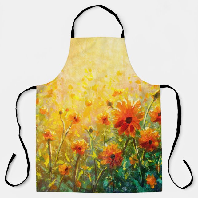 Tablier Peintures florales peintures monet peinture claude (Recto)
