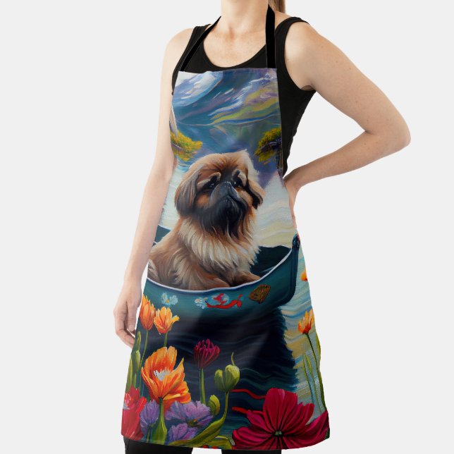 Tablier Pekingese sur une pagaie : une aventure Pittoresqu (Insitu)