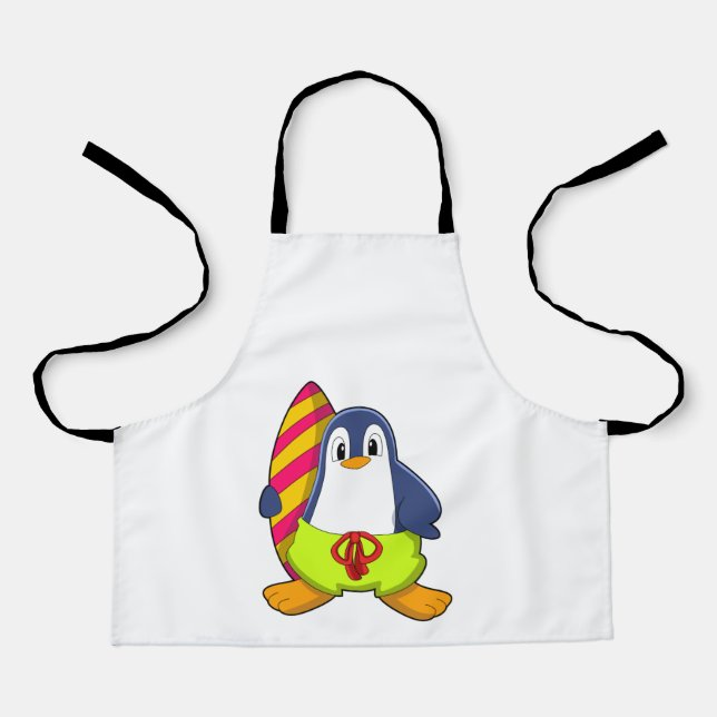 Tablier Penguin comme surfer avec Surfer (Recto)