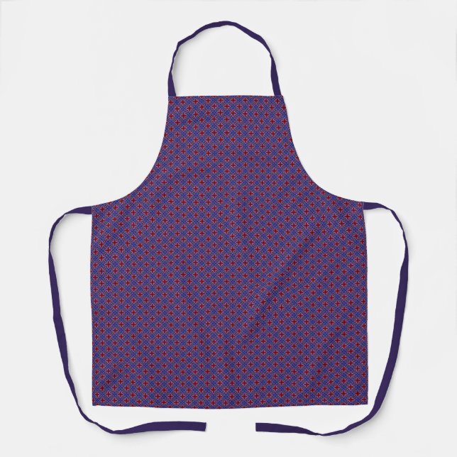 Tablier Pentas sur violet (Recto)