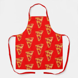 Tablier Pepperoni Pizza Rouge Délicieux tout-dessus Imprim