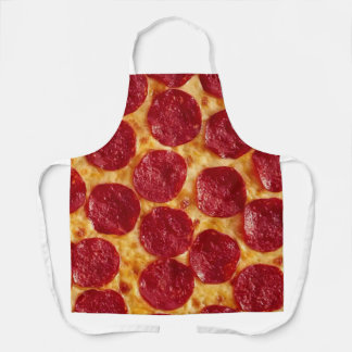 Tablier Pepperoni Pizza Tout-Sur-Imprimé, Moyen