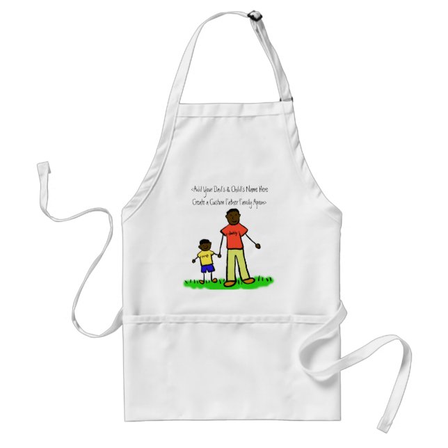 Tablier Père et Fils Caractère de famille Apron d'art pers (Devant)