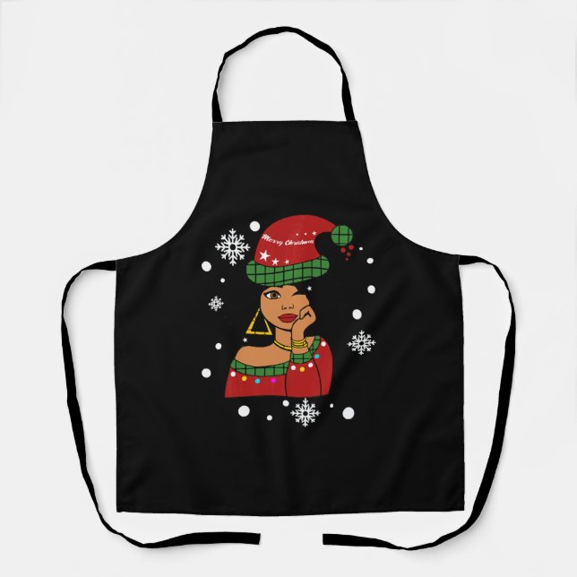 Tablier Père Noël afro-américain (Recto)