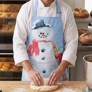 Tablier Père Noël Aide à Construire un Bonhomme de Neige R