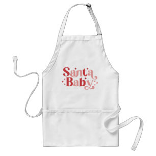 Tablier Père Noël Baby - Typographie de Noël rétro
