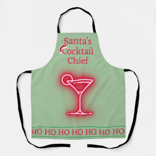 Tablier Père Noël Cocktail de Noël Bar en chef