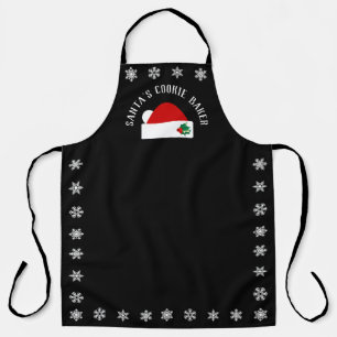Tablier Père Noël Cookie Baker l Santa Hat l Snowflakes