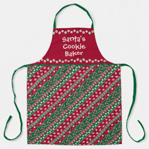 Tablier Père Noël Cookie Baker l Vieux Noël Candy