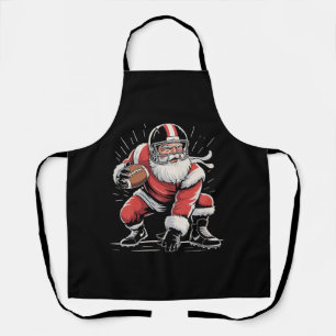 Tablier Père Noël de Noël Football Joueur de ligne Quarter