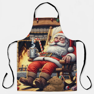 Tablier Père Noël dort Noël