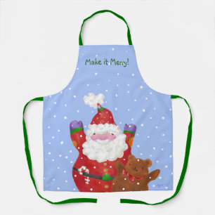 Tablier Père Noël et Teddy Apron