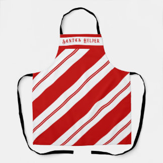 Tablier Père Noël Helper Red White Stripes Noël