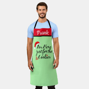 Tablier Père Noël Ici Juste Pour Les Cookies Personnalisé 