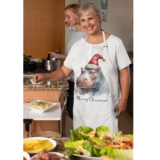 Tablier Père Noël Little Hippo, coutume (Créateur téléchargé)