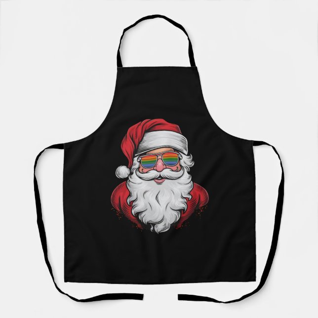 Tablier Père Noël Lunettes de soleil Fierté Pyjama de Noël (Recto)