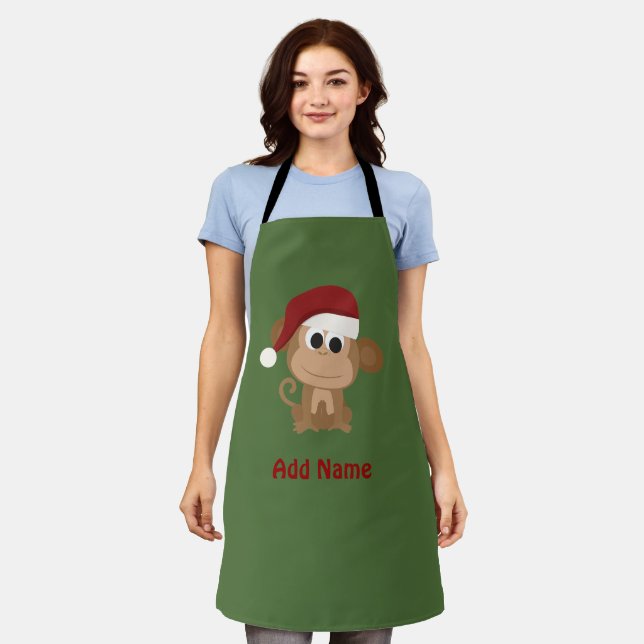 Tablier Père Noël Monkey (Porté)