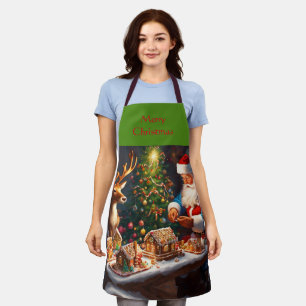 Tablier Père Noël N Reindeer Faire Maison de pain d'épices