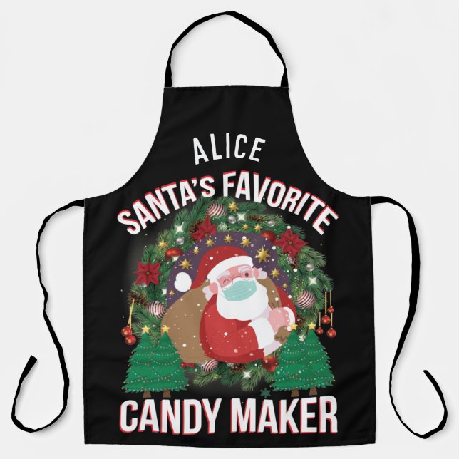 Tablier Père Noël personnalisé Favori Candy Maker  (Recto)