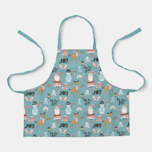 Tablier Père Noël, Snowman, Reindeer Motif ID559