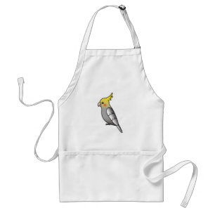 Tablier Perroquet Cacatoès Cartoon Gris