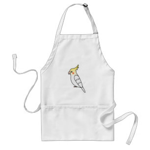 Tablier Perroquet oiseau cartoon lutino cockatiel