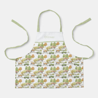 Tablier Personalised Cars Pattern Apron.