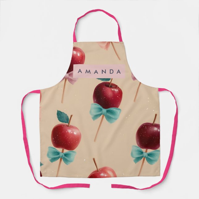 Tablier Personalized Charming Candy Apple Pattern Apron (Recto)