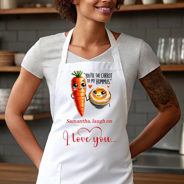 Tablier Personalized Love Gift Apron Cartoon Food Quotes (Personalized Love Gift Apron Cartoon Food Quotes)