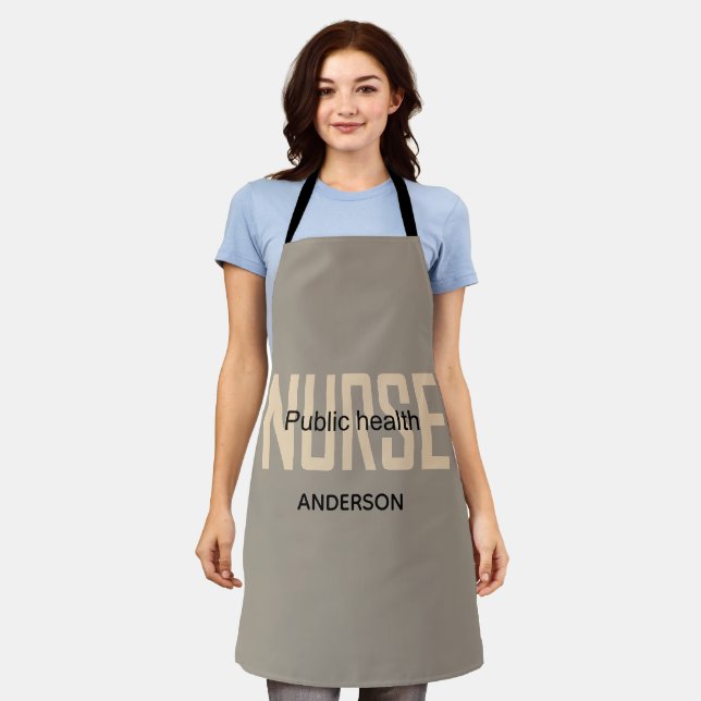 Tablier Personalized Public health nurse RN gifts (Porté)
