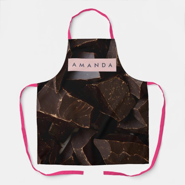 Tablier Personalized Rich Chocolate Design (Recto)