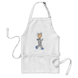 Tablier Personnage bâton faisant du jogging