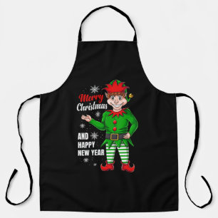 Tablier personnage elf père Noël