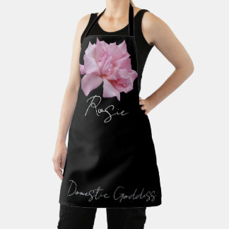 Tablier Personnalisable joli rose nom Rosie mignon boho