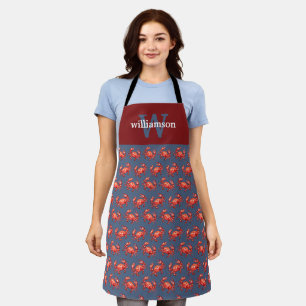 Tablier Personnalisation de la marine Motif de crabe