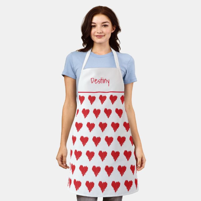 Tablier Personnalisation de la Saint Valentin (Porté)