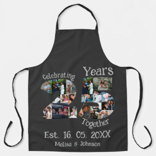 Tablier Personnalisé 25e anniversaire mariage photo collag