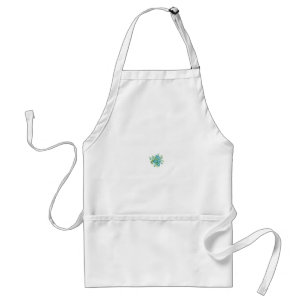 Tablier personnalisé à motif floral bleu