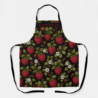 Tablier personnalisé aux framboises