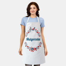 Tablier personnalisé avec couronne folklorique 