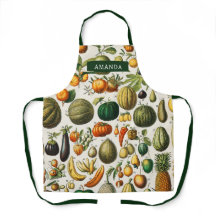 Tablier personnalisé avec un motif fruits et légum