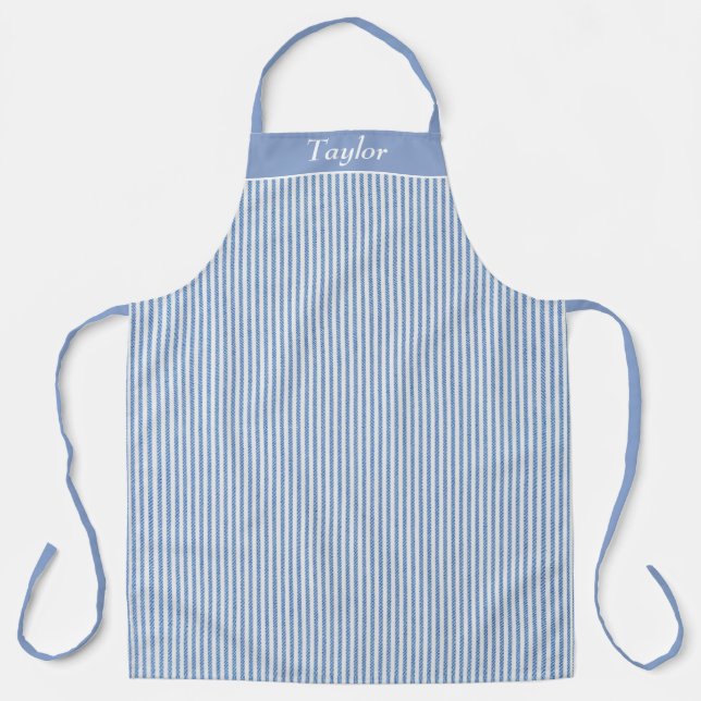 Tablier personnalisé bleu et blanc (Recto)