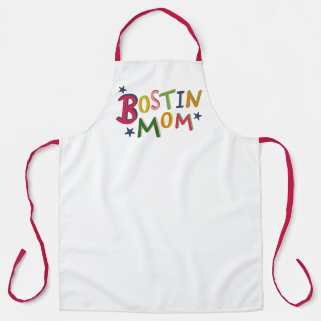 Tablier Personnalisé Bostin Maman Black Country Apron (Recto)