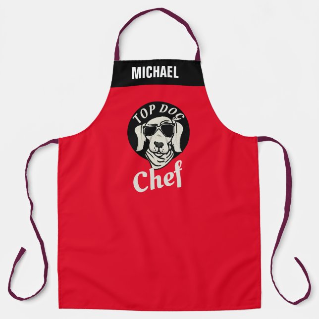 Tablier personnalisé, Chef de barbecue de cuisine  (Recto)