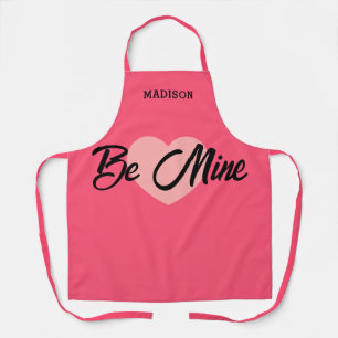 Tablier Personnalisé Coeur rose Valentines Journée femmes