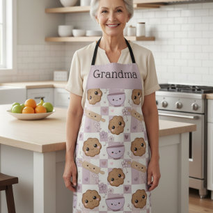 Tablier personnalisé de grand-mère Kawaii Cookie G