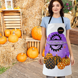 Tablier personnalisé de graveur de citrouille offi