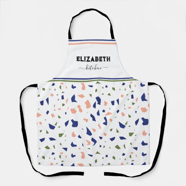 Tablier Personnalisé Elegant Terrazzo (Recto)