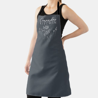 Tablier Personnalisé en Graphite Gris Moderne pour