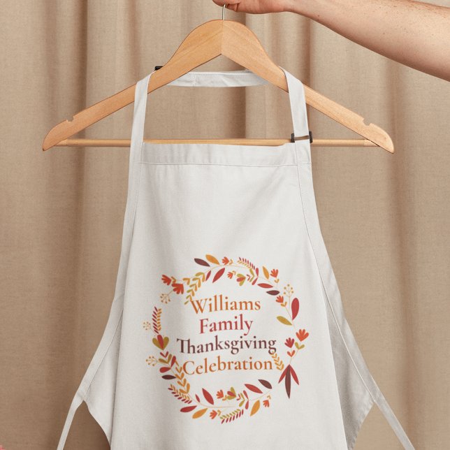 Tablier Personnalisé Famille Thanksgiving Automne Vacances (Créateur téléchargé)